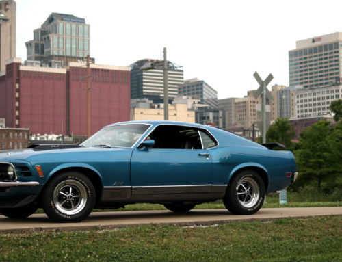 1970 Mustang Mach I with a 428 Cobra Jet big block engine